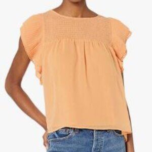 BB DAKOTA Top By Steve Madden Top CREAMSICLE NEW Sweet Flutterings Blous…